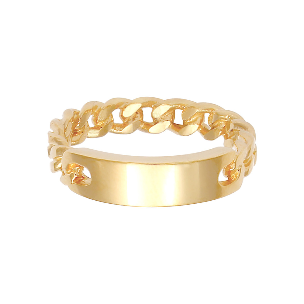 Elli Elli Bague Bandring Platte Panzer Kette 925 Silber Bague