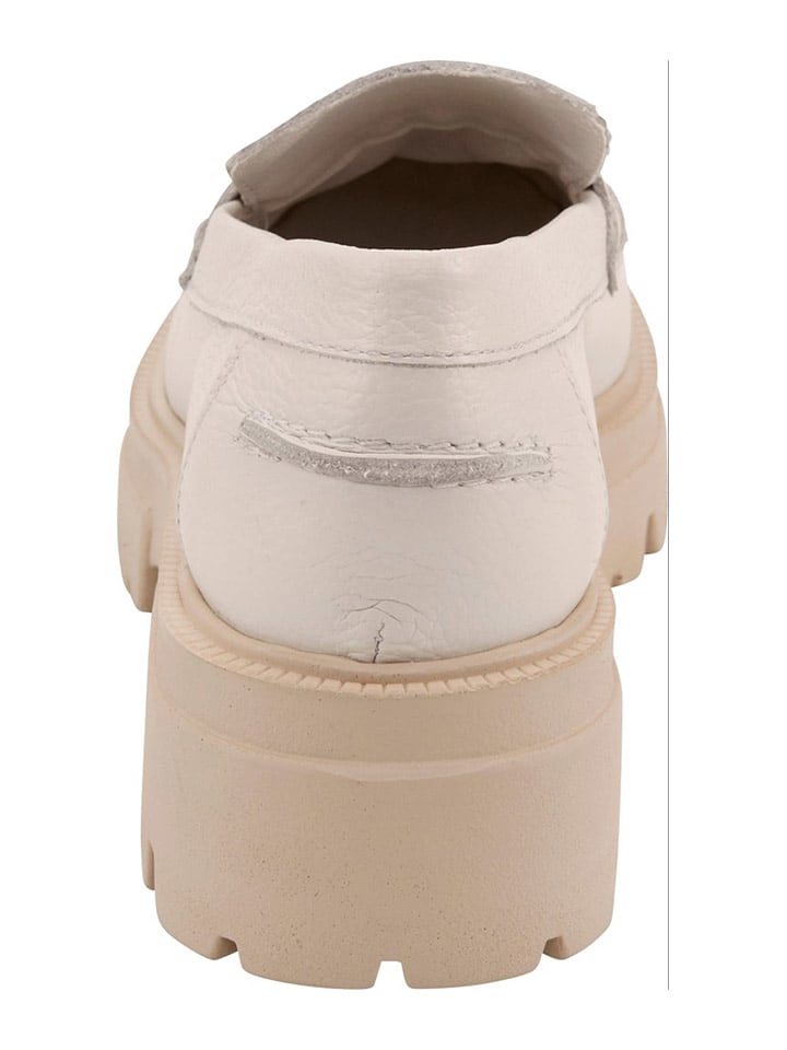 Heine Leder-Mokassins in Creme günstig kaufen