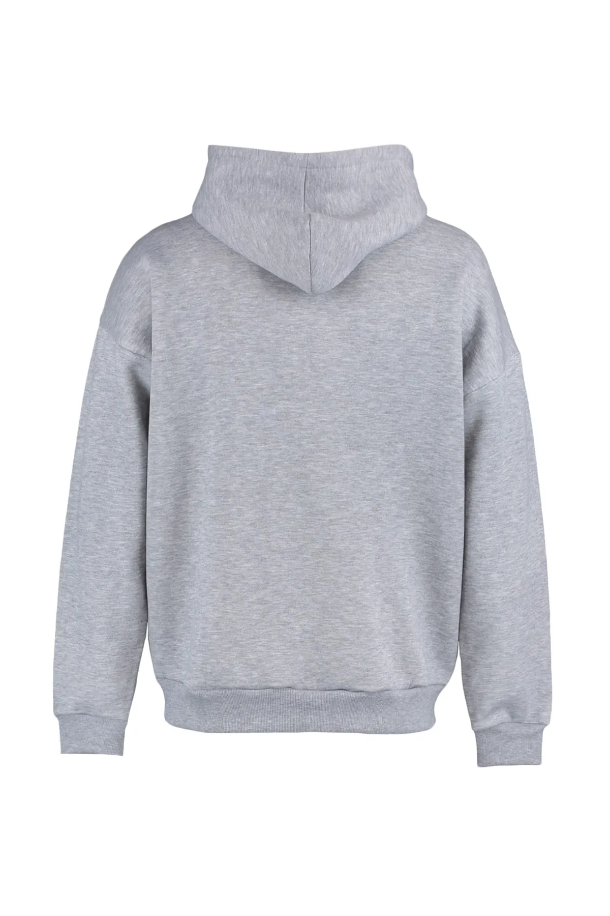 Trendyol Collection  Graues, übergroßes/weit geschnittenes Unisex-Sweatshirt aus Baumwolle mit Kapuze TMNAW22SW1462