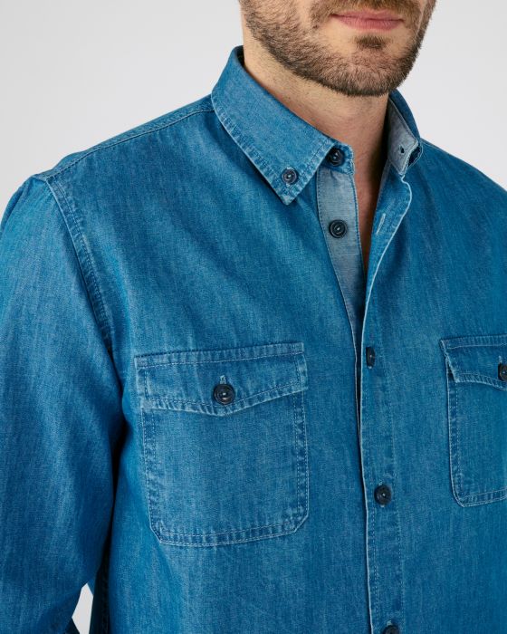 Chemise manches longues denim