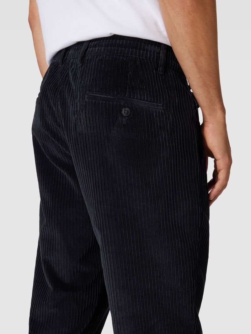 Cordhose aus reiner Baumwolle in marineblau