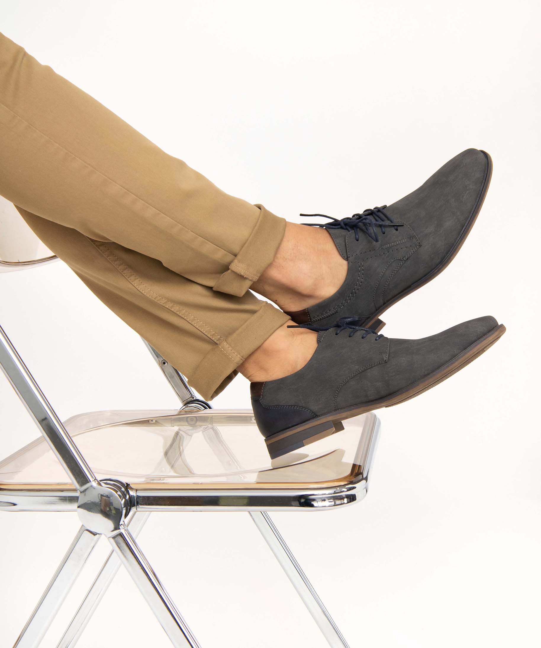 Derbies homme en suédine unie gris | GEMO