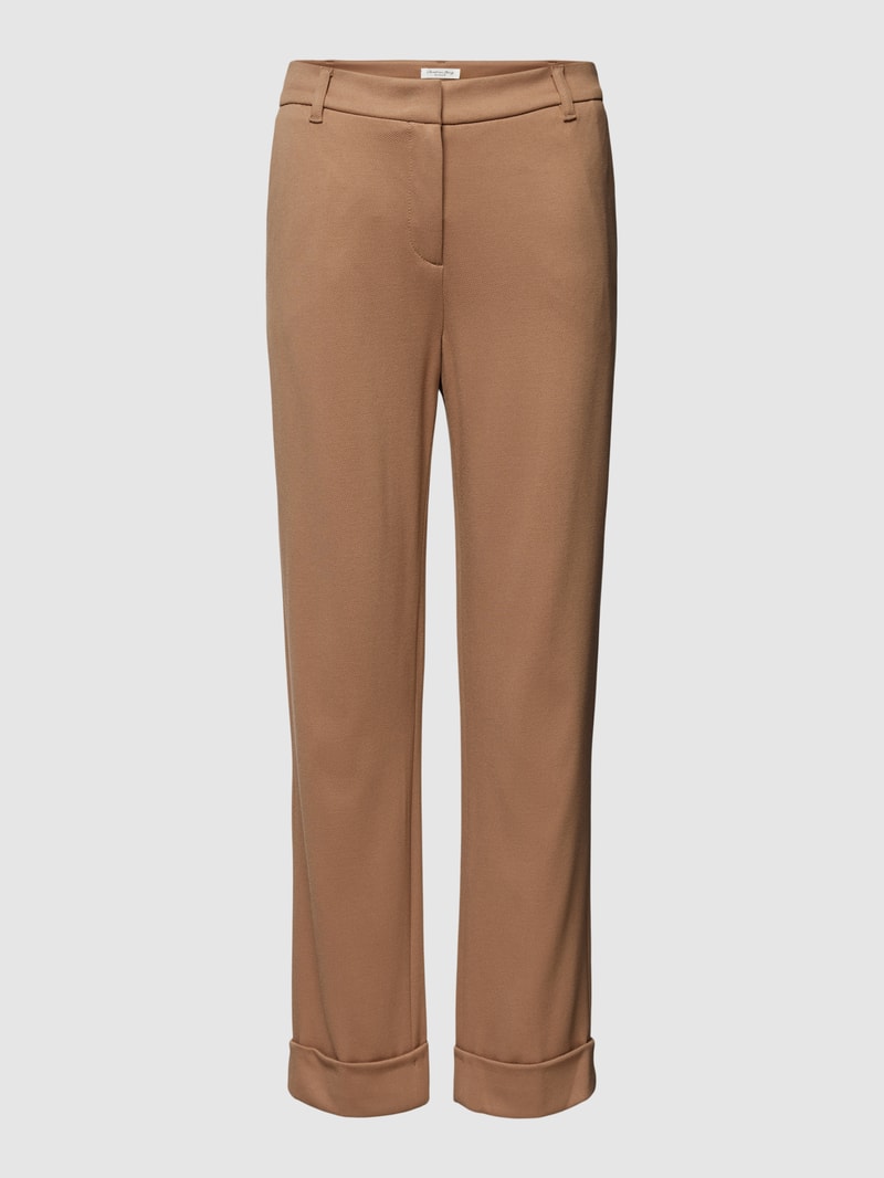 Hose mit fixierten Beinumschlägen in camel