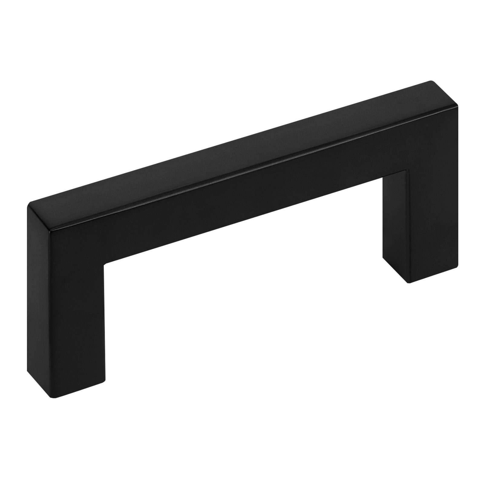 SO-TECH® Möbelgriff E8 echt Edelstahl schwarz matt Profil eckig 10x10 mm (1-St), Stangengriff Relinggriff - incl. Schrauben