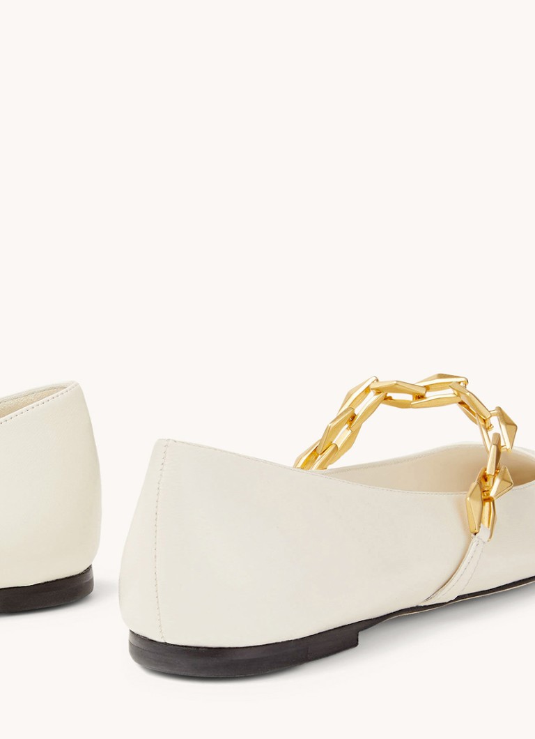 Jimmy Choo Diamond Tilda -ballerinat lampaannahkavaatteissa