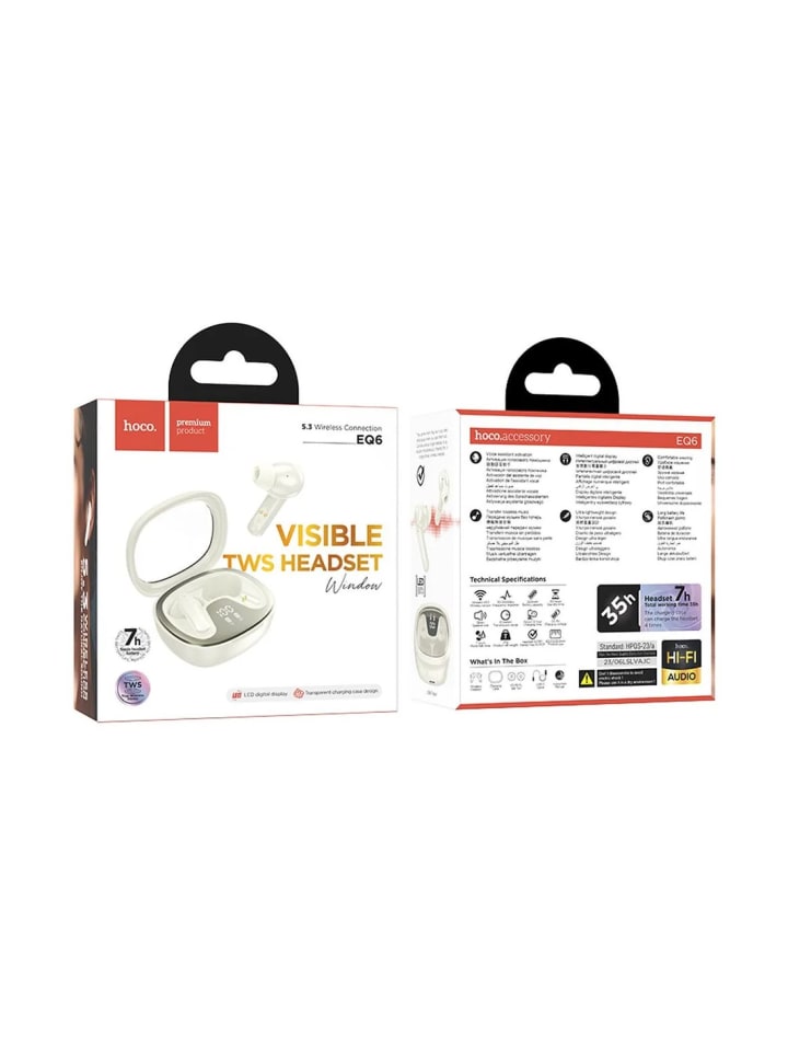 HOCO HOCO Kabellose  Bluetooth Kopfhörer TWS Shadow EQ6 weiß in weiß günstig kaufen onesize