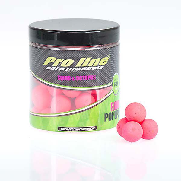 Bouillettes flottantes carpe proline fluor pop-ups inktvis octopus (fluo roze) 15mm 200ml