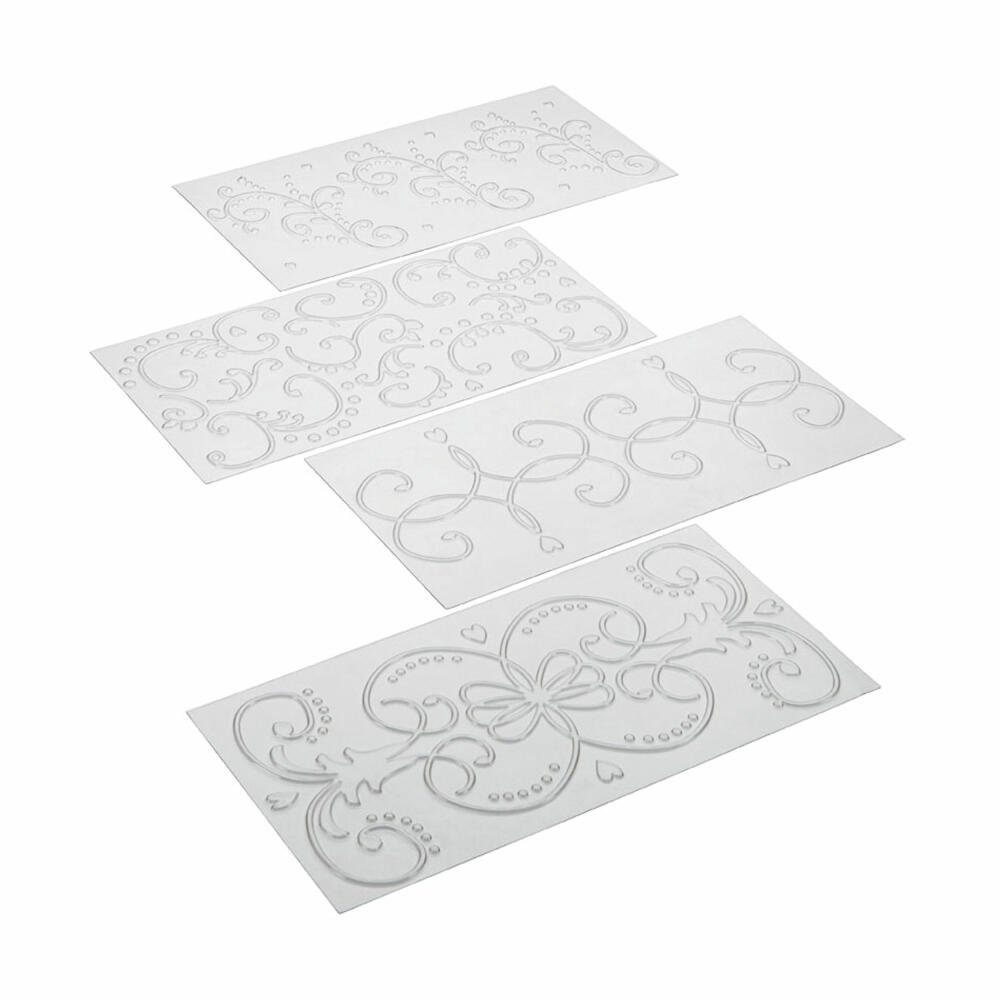 STÄDTER Modellierwerkzeug Struktur- und Prägematte Ornament 4-tlg