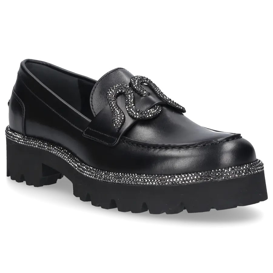 Rene Caovilla - Loafer MORGANA Kalbsleder - schwarz