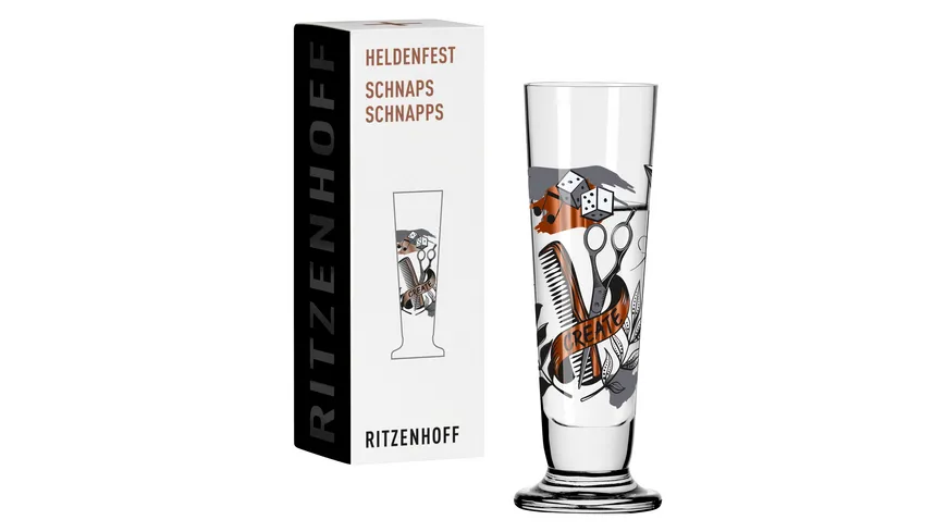 RITZENHOFF Schnapsglas Heldenfest #9 W. Bohr H22