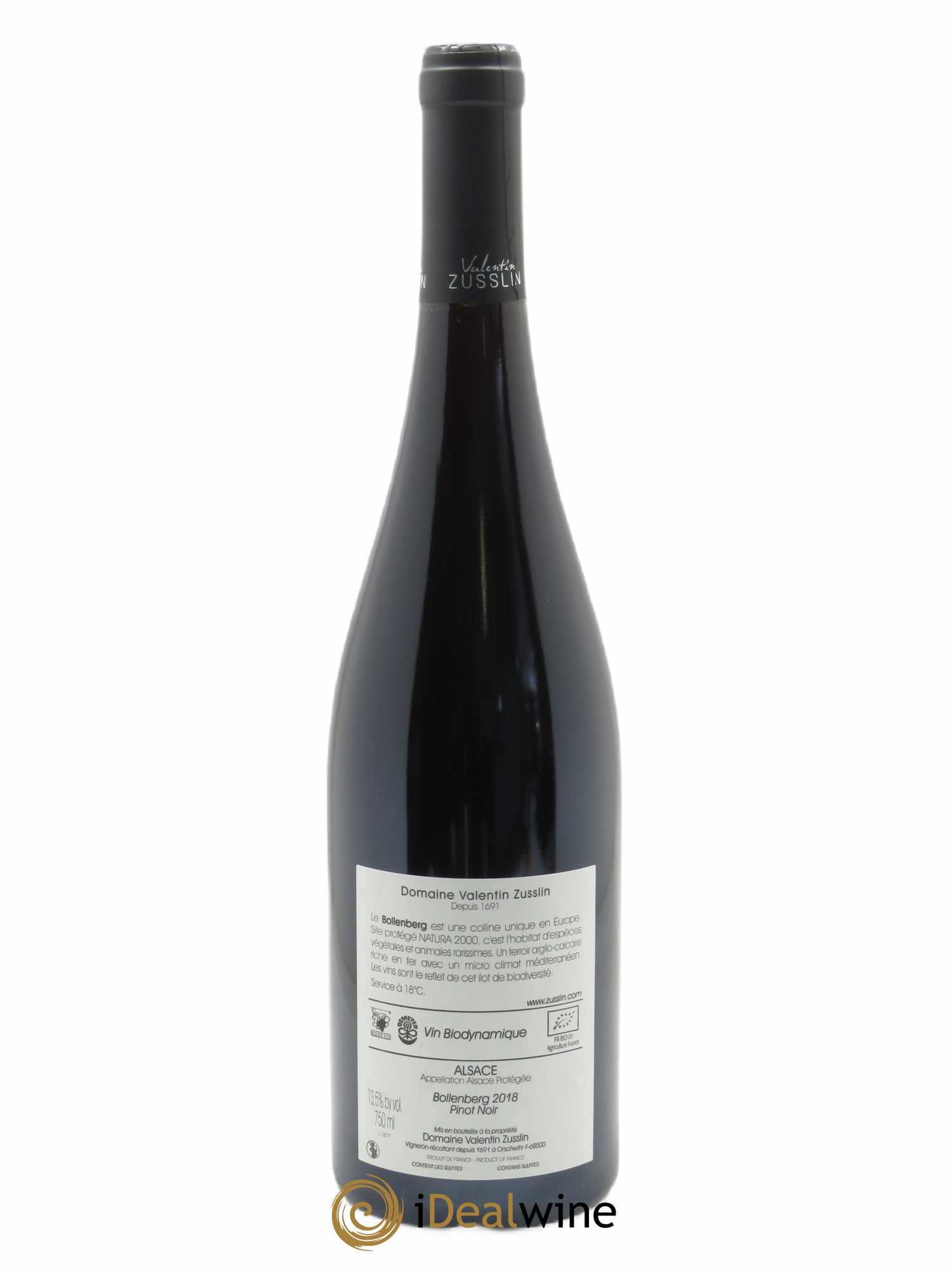 Pinot Noir Bollenberg Valentin Zusslin (Domaine)  2018 - Lot de 1 Bouteille