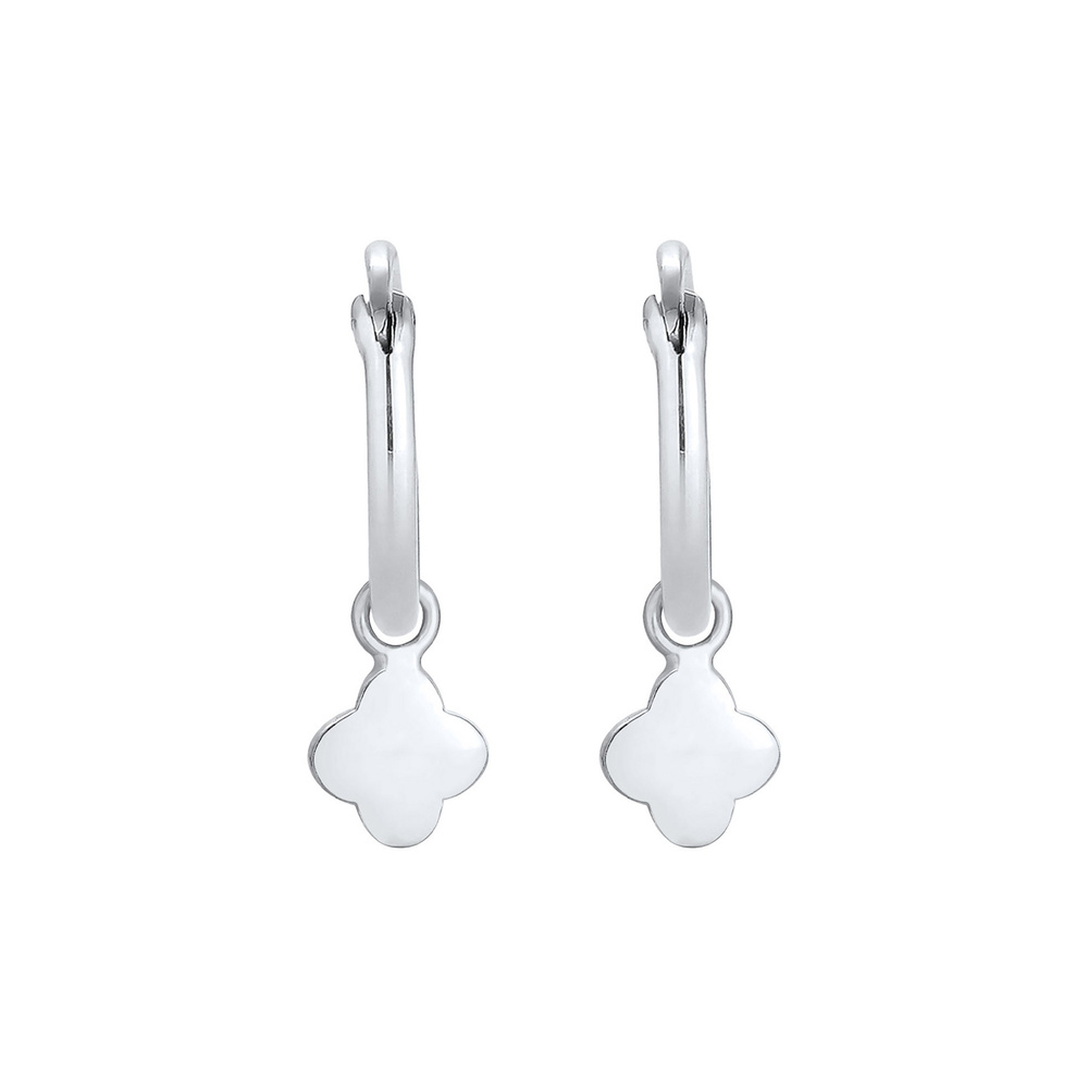 Elli Elli Boucles d'Oreilles Pendentif Créole Femme Trèfle Symbolee de Chance Talisman Boucles d'oreilles