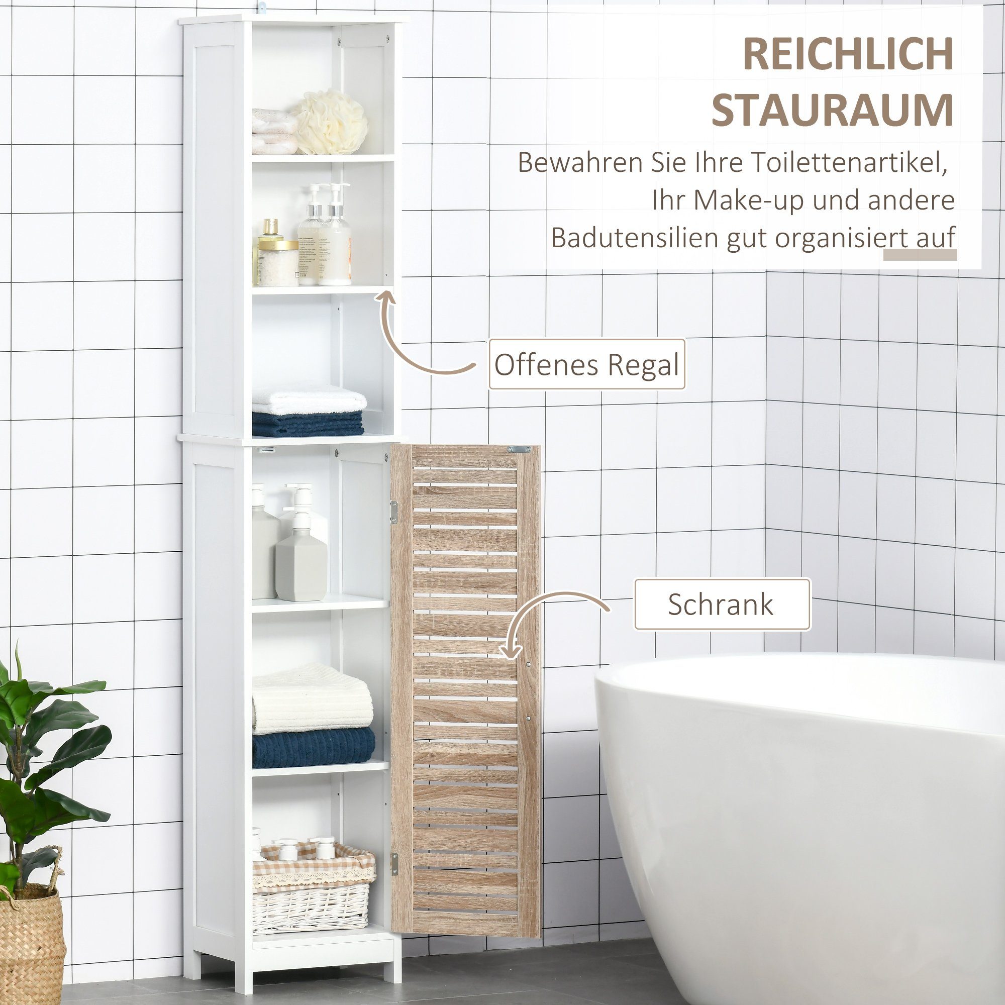 Kleankin Badkommode Badezimmerschrank