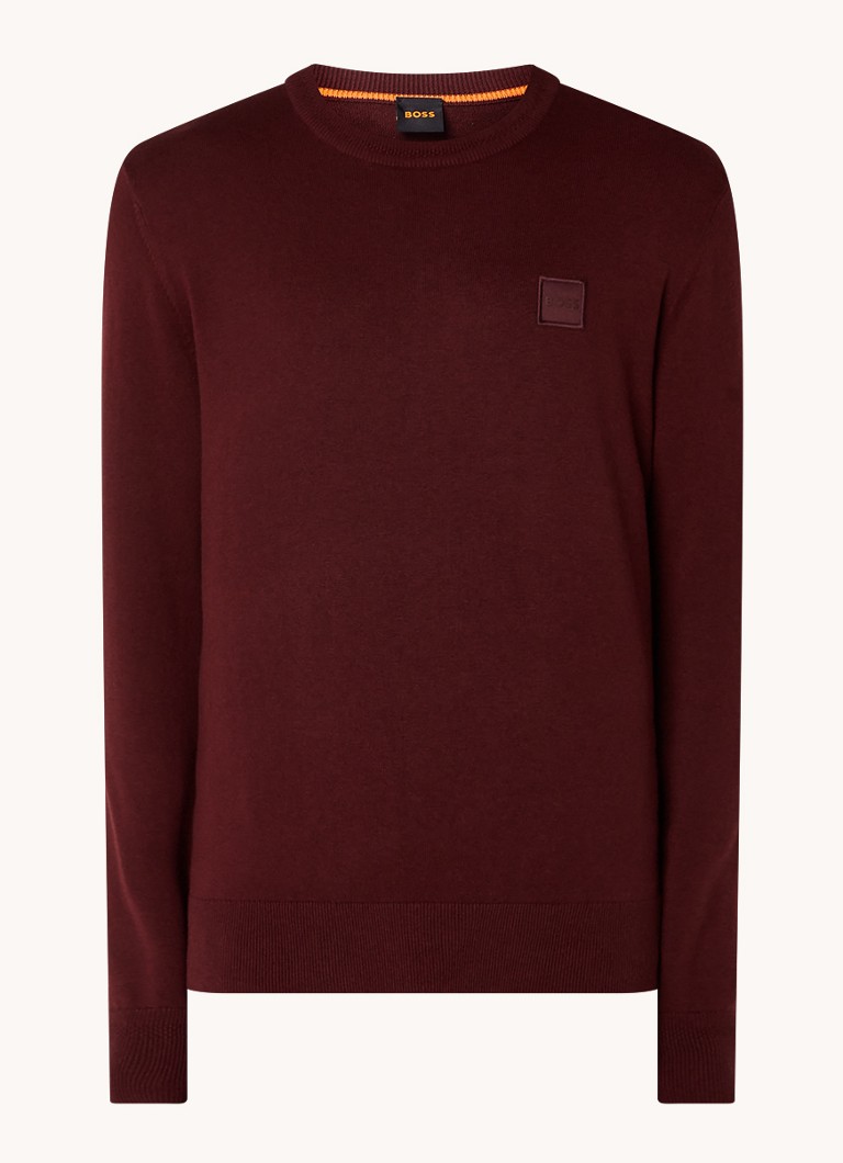HUGO BOSS Kanovano fine-knit pullover in cashmere blend with logo