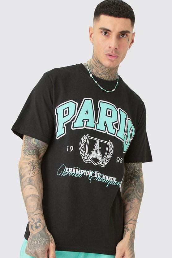 Tall T-Shirt und Shorts mit Paris Print