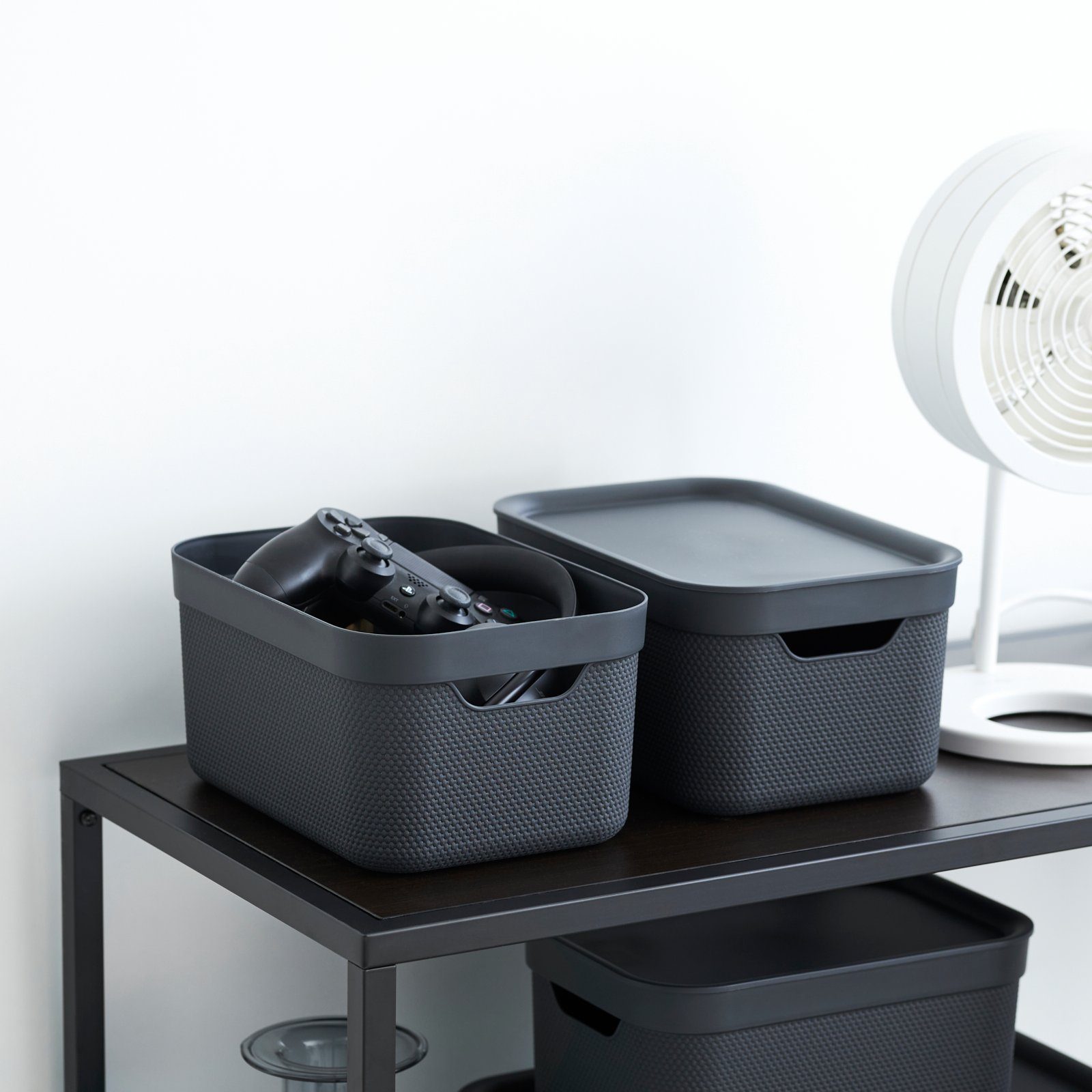 ROTHO Aufbewahrungsbox Jive Dekobox 3er-Set Aufbewahrungskorb 5l mit Deckel (Aufbewahrungsset, 3er-Set)