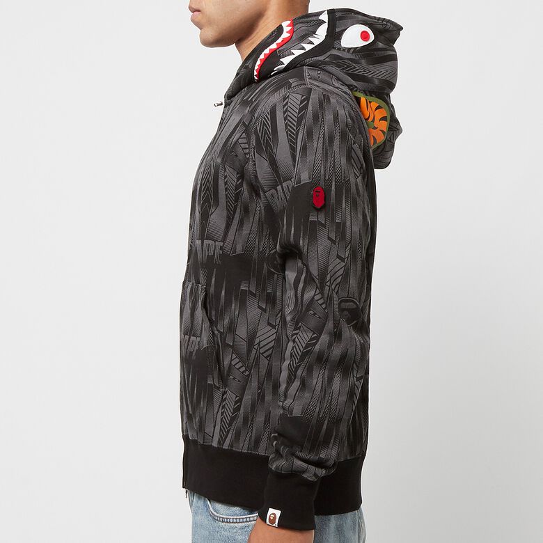 A Bathing Ape Bape Speed Racer Shark Full Zip Hoodie Black