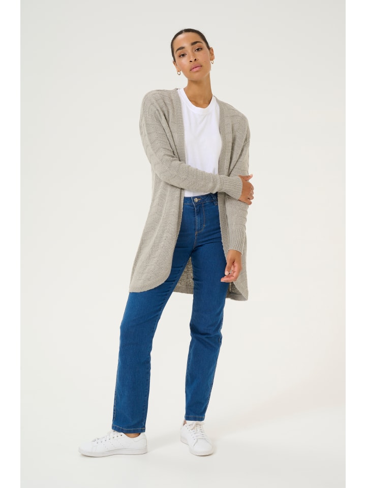 Kaffe Strickjacke KAemria in Elephant Skin günstig kaufen