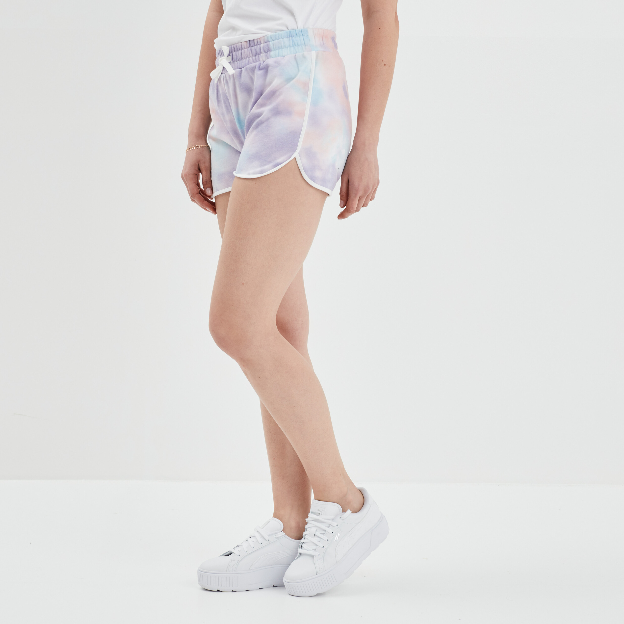 Jogging-Short droit rose femme | La Halle