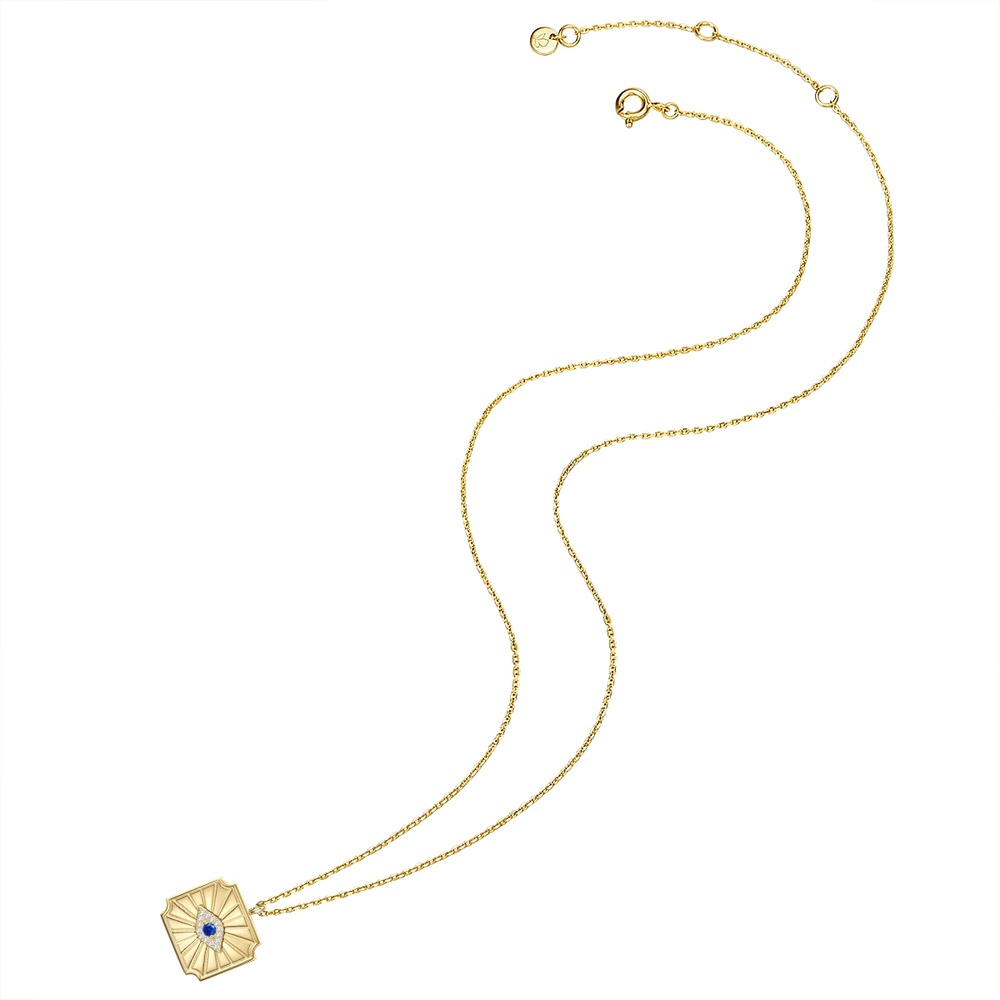 Glanzstücke München Collier en argent Œil omniscient Argent sterling Oxyde de zirconium (CZ) en Or ja collier