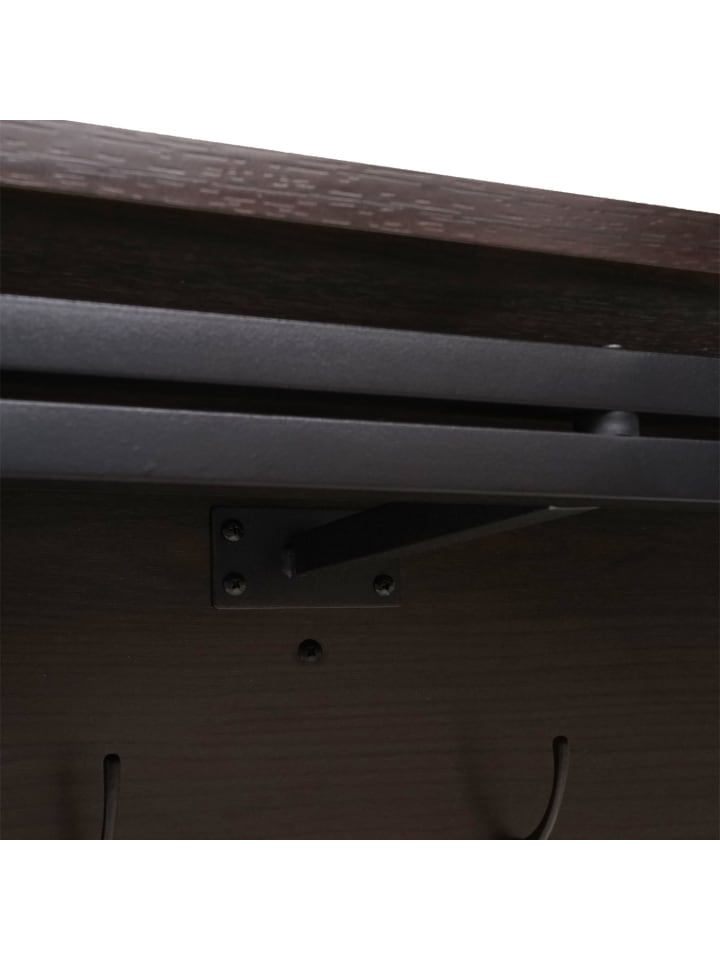 MCW Wandgarderobe A27 mit 4 Haken, Dunkelbraun günstig kaufen onesize