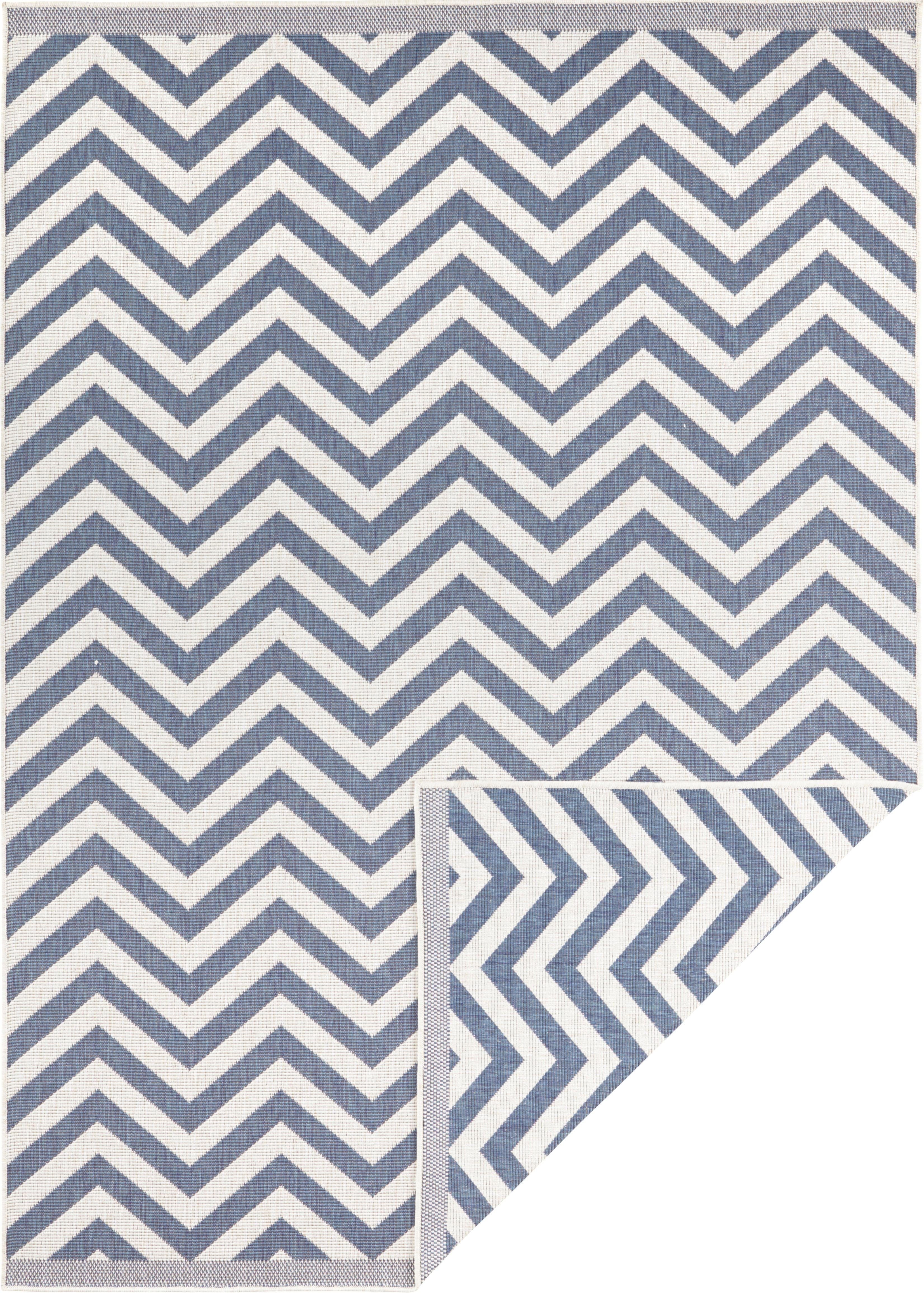 Teppich Palma Wendeteppich, NORTHRUGS, rechteckig, Höhe: 5 mm, In-& Outdoor, Wetterfest, Balkon, Garten, Wohnzimmer, Wasserfest