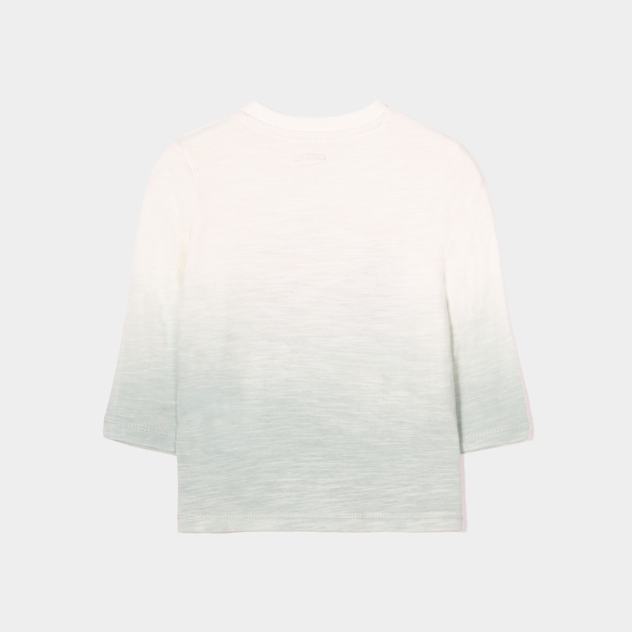 T-shirt col rond boutonné coton Creeks vert clair bébé garçon | La Halle