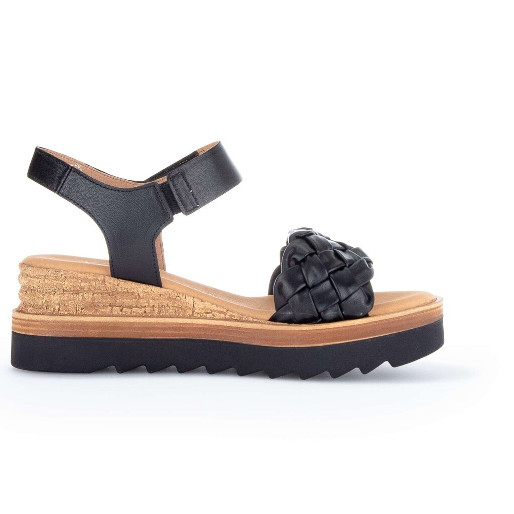 Gabor comfort Keilsandalette schwarz