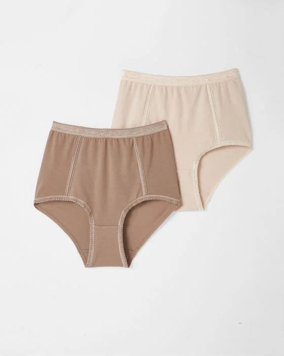 Lot de 2 culottes effet ventre plat assorties