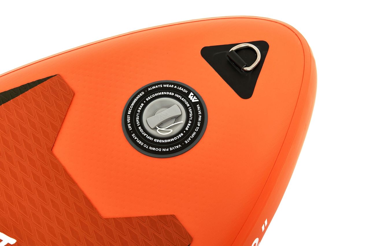 PureHaven Aqua Marina All-Around SUP Board 330x81cm Reißverschlussrucksack Double Action-Pumpe LIQUID AIR Paddel Einschub-Mittelfinne Sicherheitsleine Orange