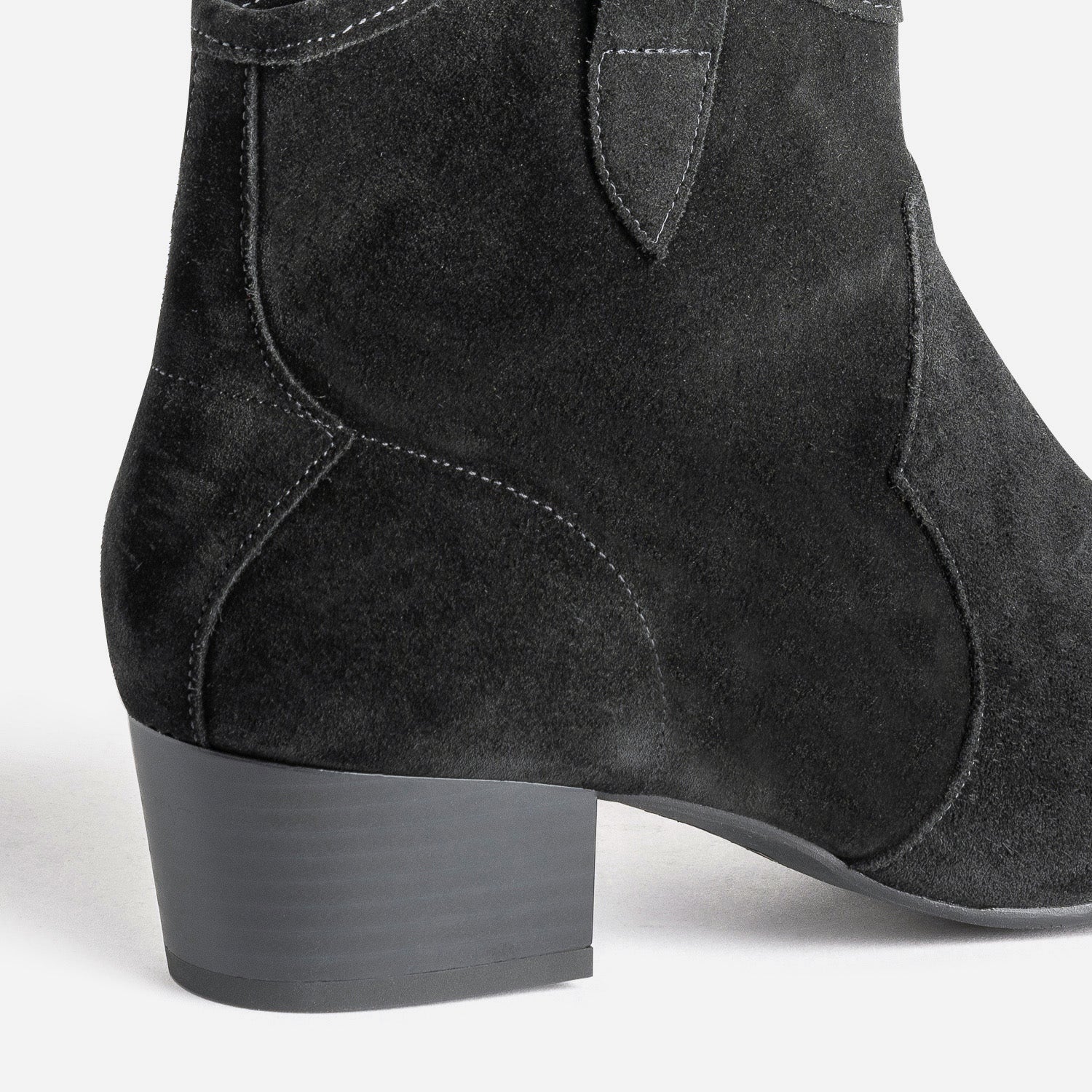 Boots Western ERAM FLEX noir en cuir velours
