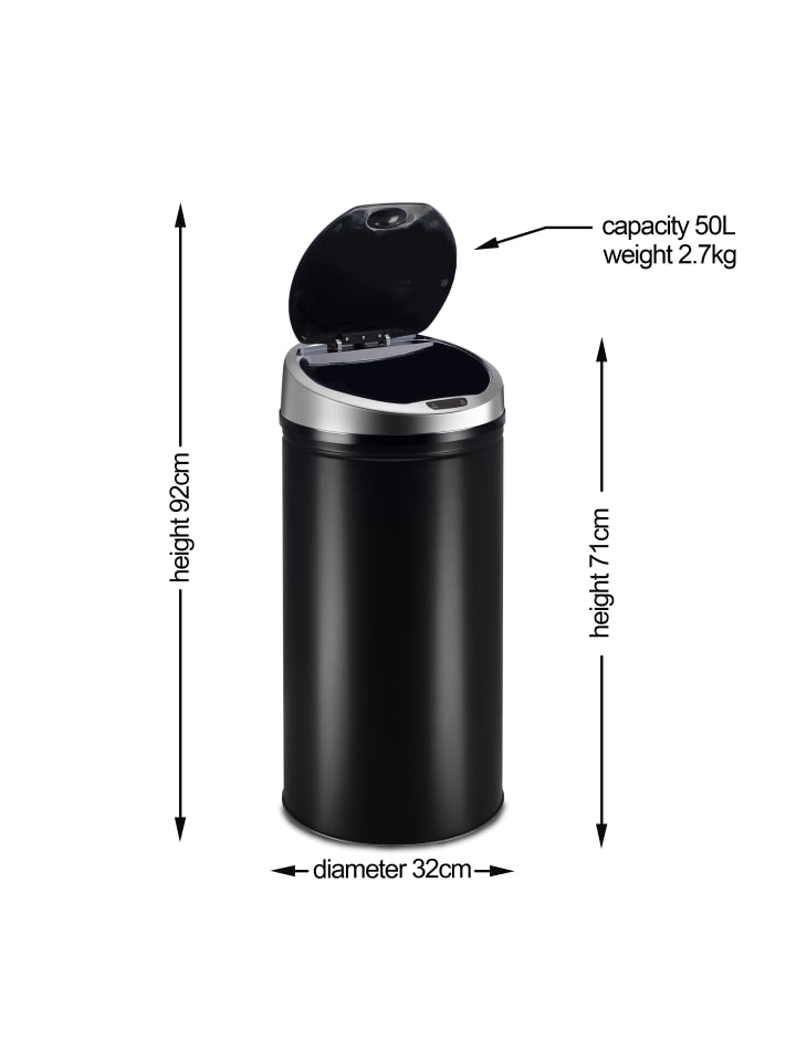 Ribelli Sensor Mülleimer 50L, schwarz günstig kaufen onesize