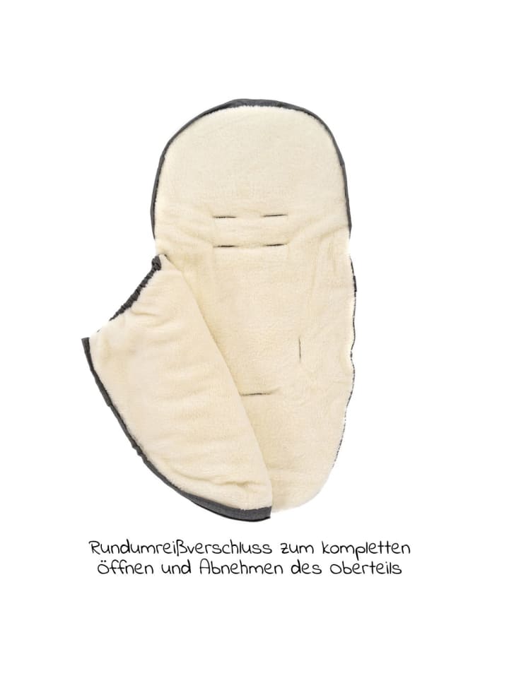 Zamboo 2in1 Universal-Fleece-Fußsack in grau günstig kaufen onesize