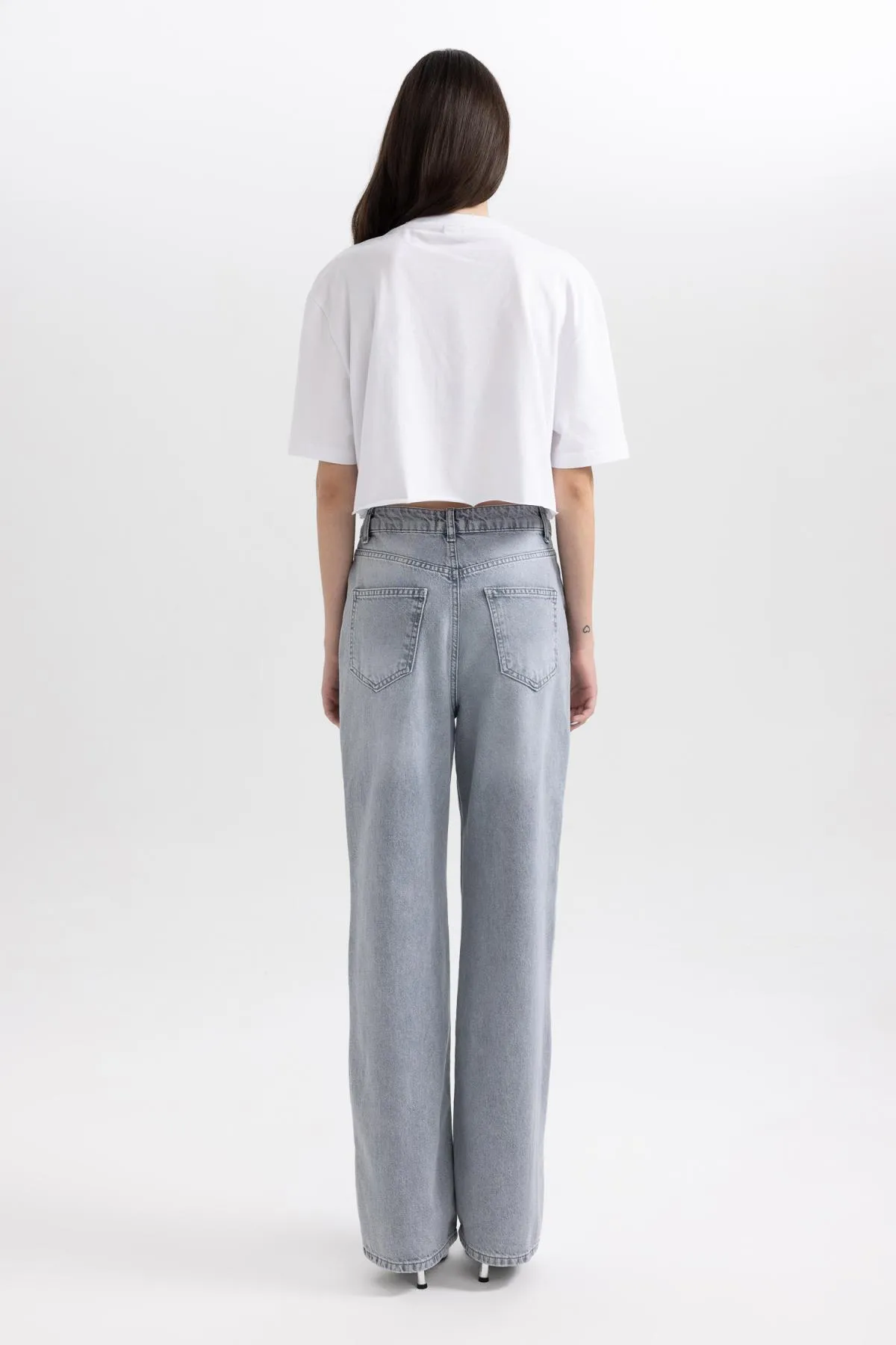 DeFacto  90er-Jahre-Jeans mit weitem Bein, lange Hose aus 100 % Baumwolle