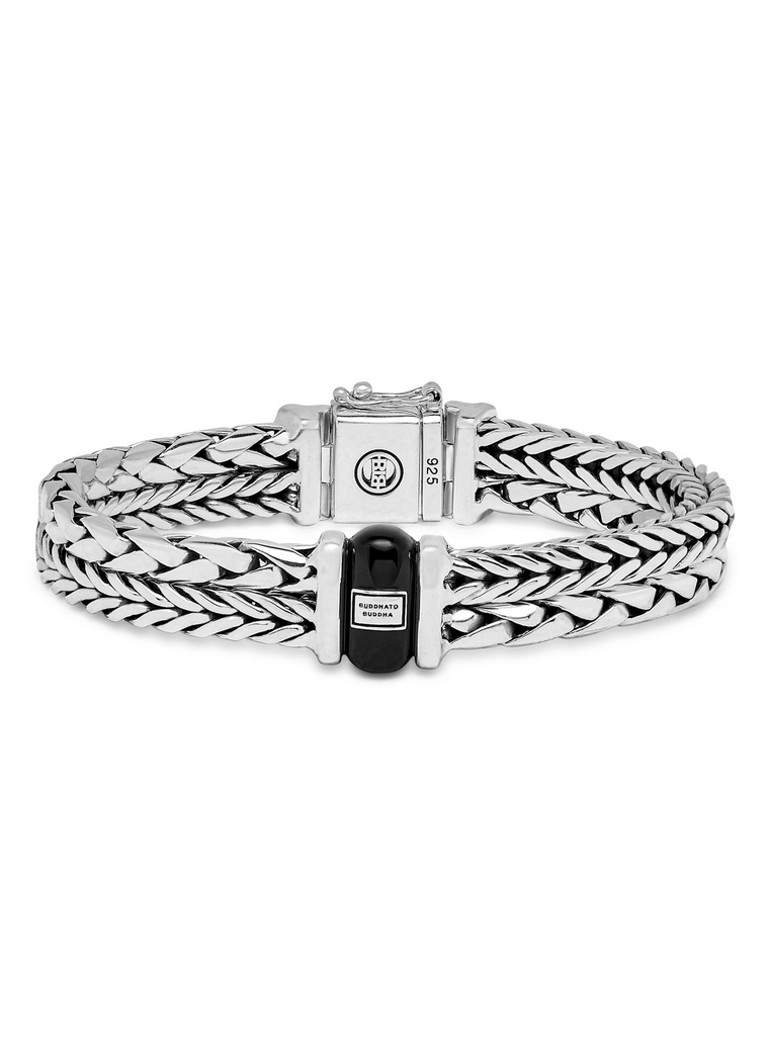 Buddha to Buddha Barbara/George silver bracelet with onyx