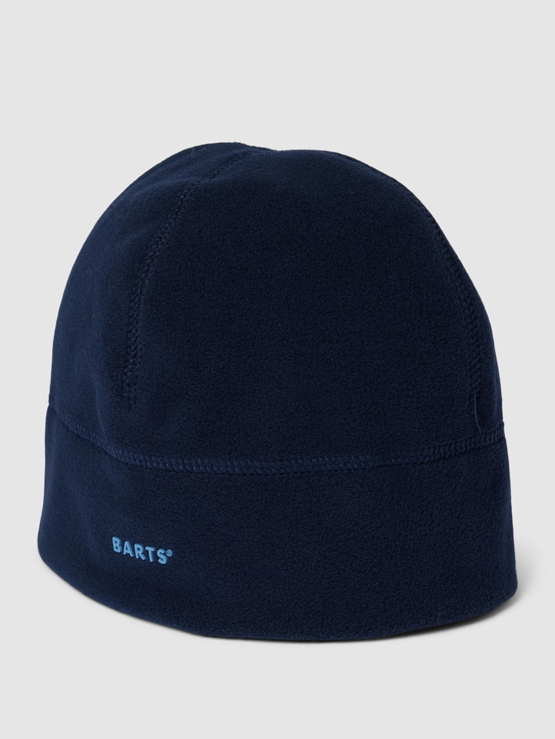 Mütze mit Label-Detail Modell 'BASIC' in marineblau