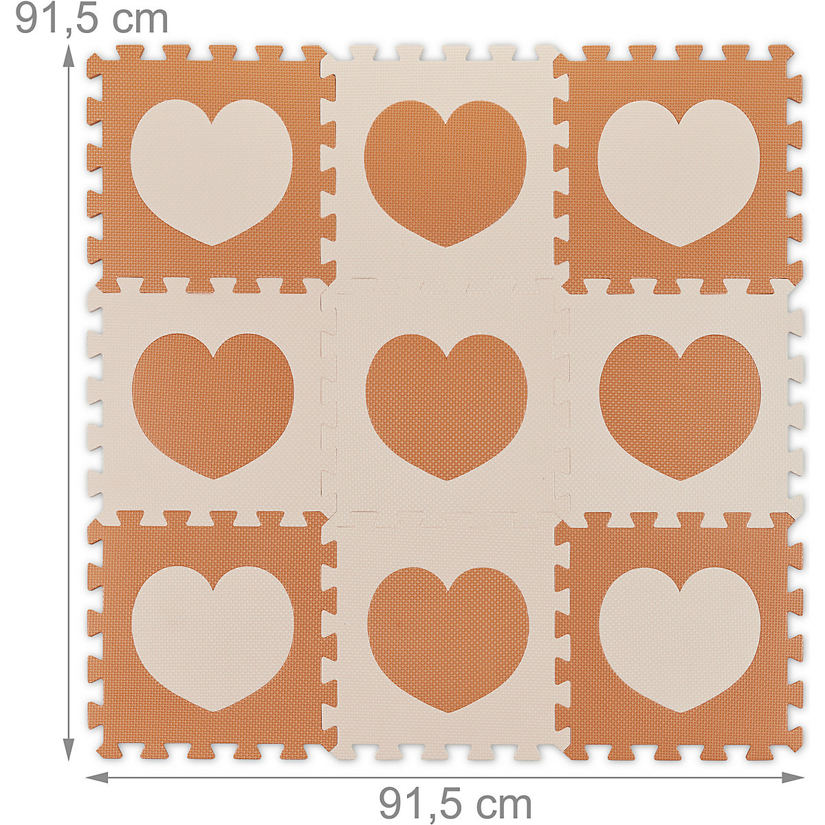 18-tlg. Puzzlematte Herz