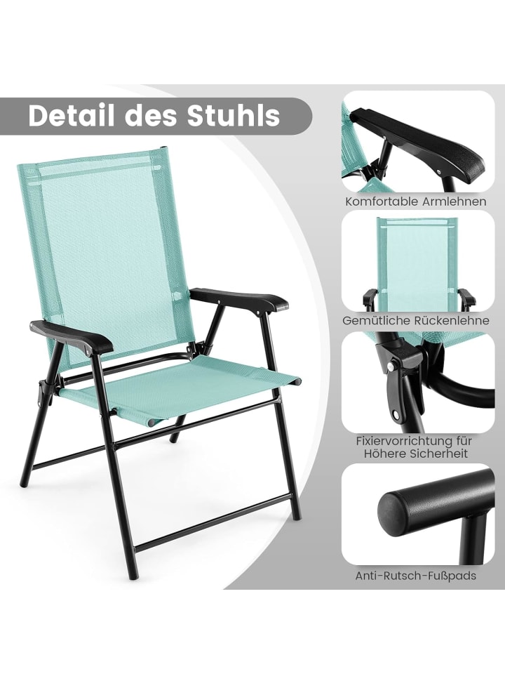COSTWAY 2er Set Klappstühle in Grün günstig kaufen onesize