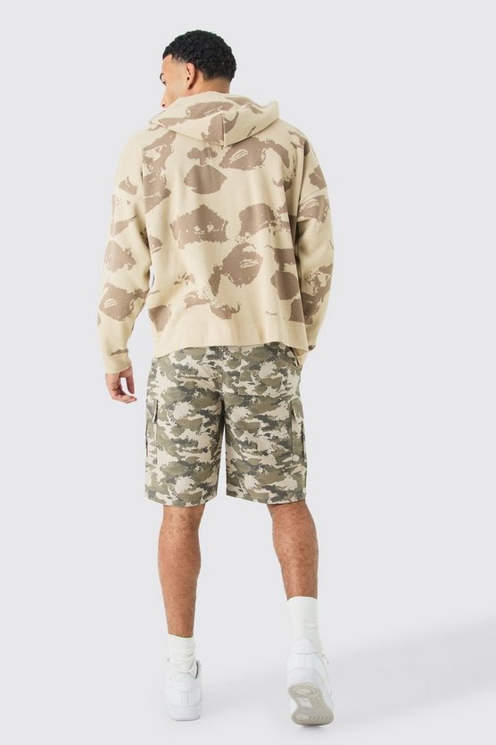 Lockere Camouflage Cargo-Shorts