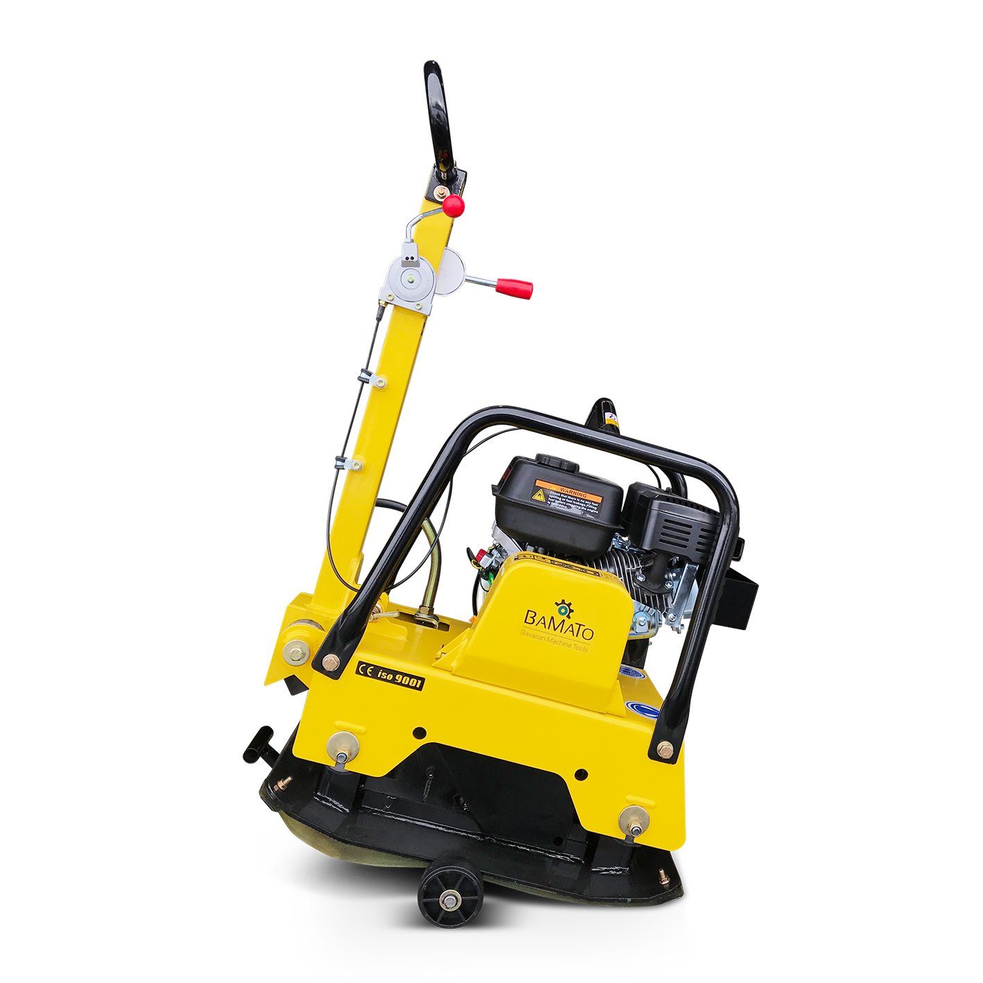 BAMATO Rüttelplatte R-135RV, max. 4300 vpm, 3-tlg., inklusive Gummimatte und Fahrwerk