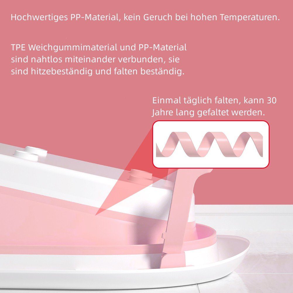 DAKYAM Babybadewanne Badewanne Babywanne faltbar mit verstellbarem Kissen–Matratze