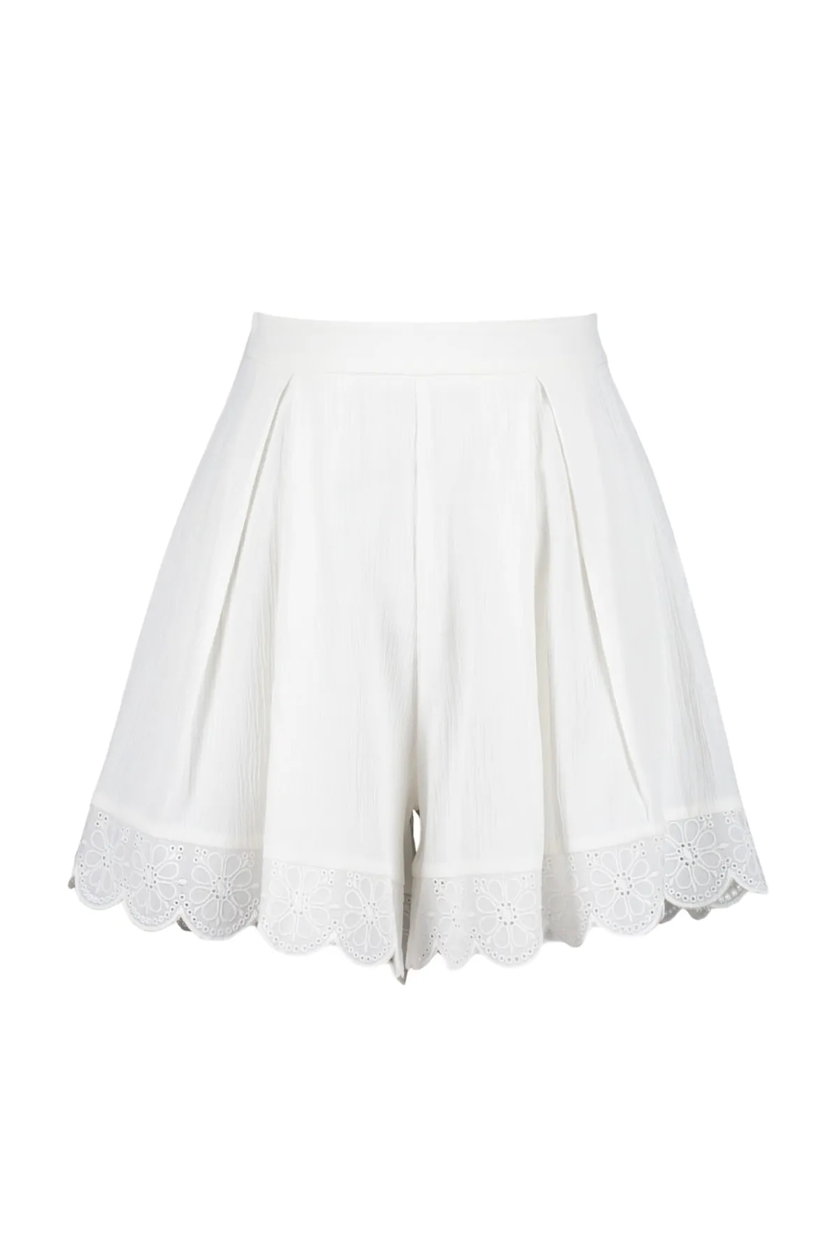 Trendyol Collection  Shorts - Weiß - Hoher Bund