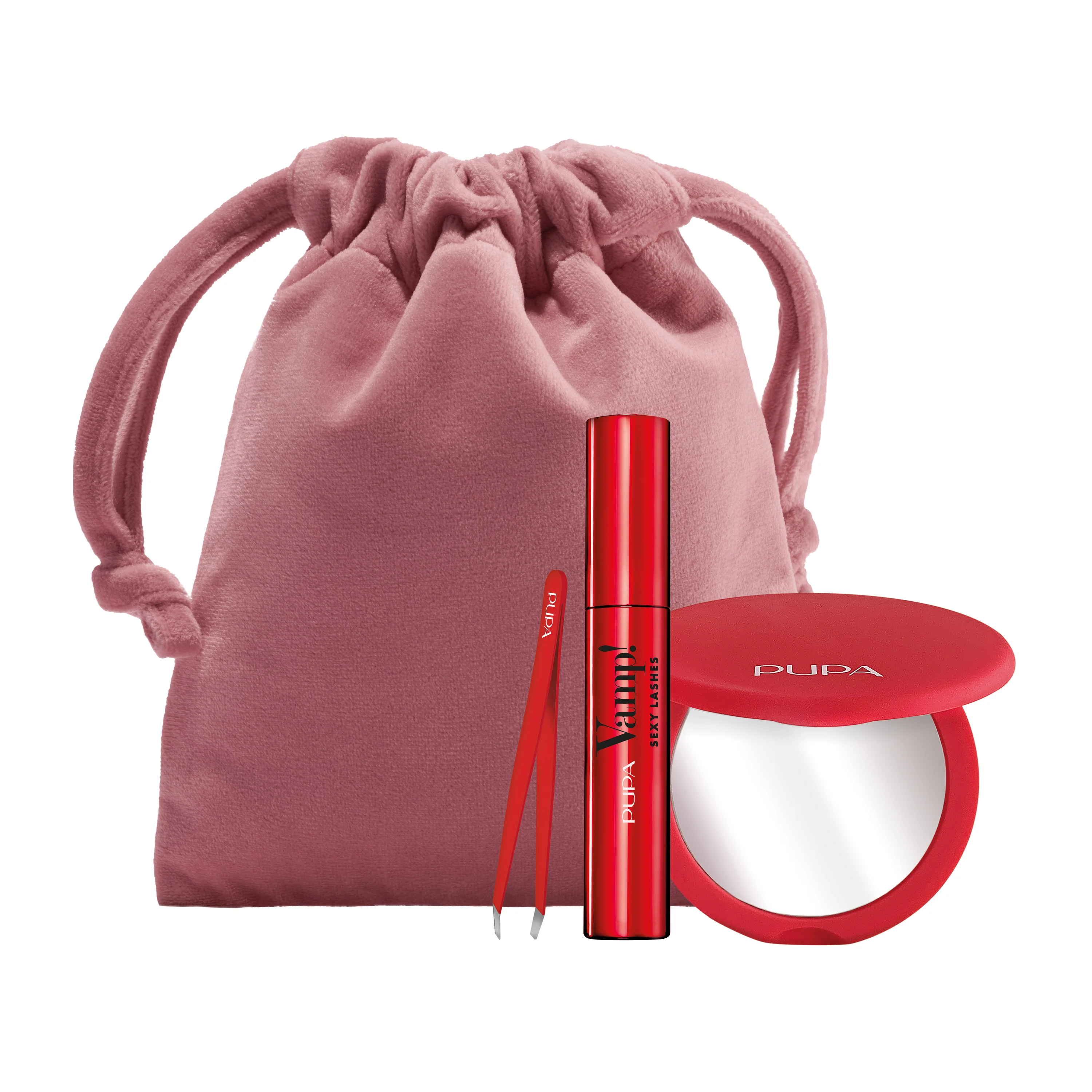 Vamp! Sexy Lashes + Pęseta + Lustro - Zestaw do makijażu, Tusz do rzęs