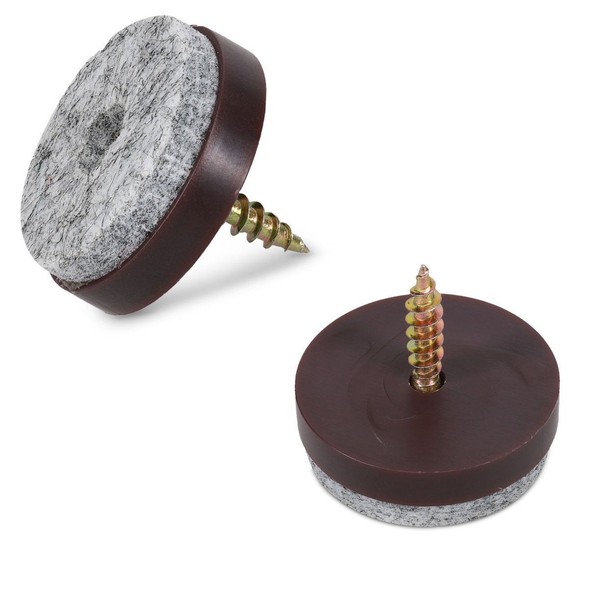 Navaris Möbelfuß 50x Filzgleiter mit Schraube, Bodenschutz für Möbel, rund, 28 mm, (50-St)