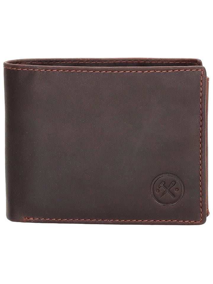 HIDE & STITCHES Leder-Geldbörse in Braun - (B)8 x (H)10 x (T)1,5 cm günstig kaufen onesize