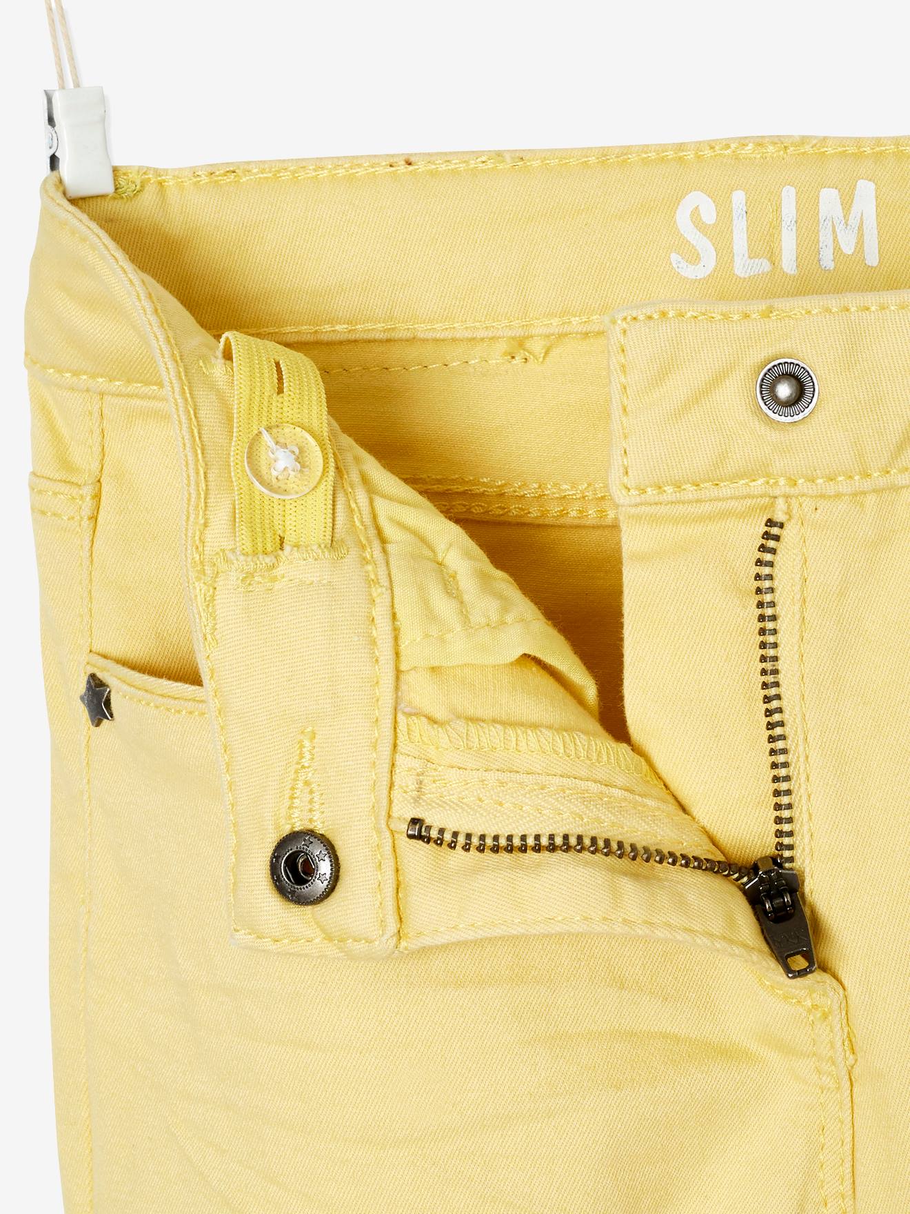 Vertbaudet Mädchen Slim-Fit-Hose, Hüftweite COMFORT - grün