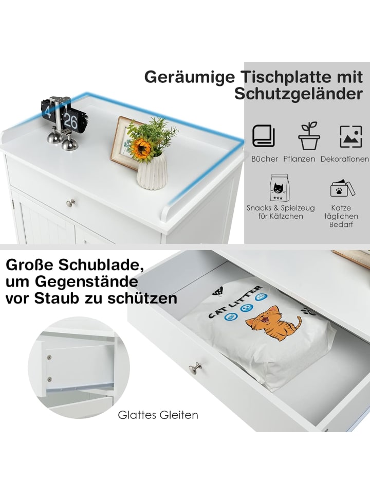COSTWAY Katzenbaum 50cm in Weiß günstig kaufen 50 cm
