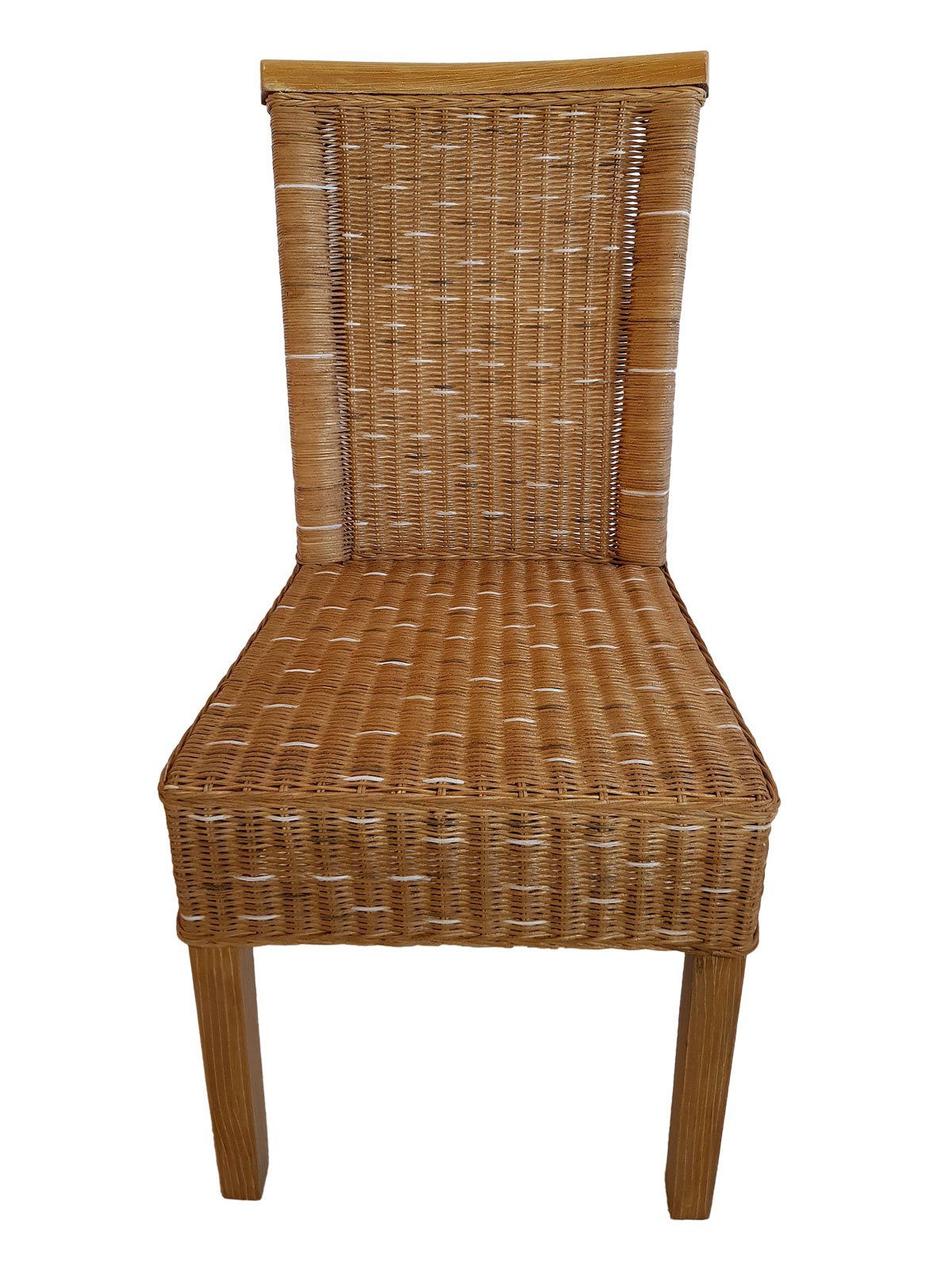 Minara Rattanstuhl Esszimmer Stühle Set Rattanstühle Perth 4 Stück braun nachhaltig