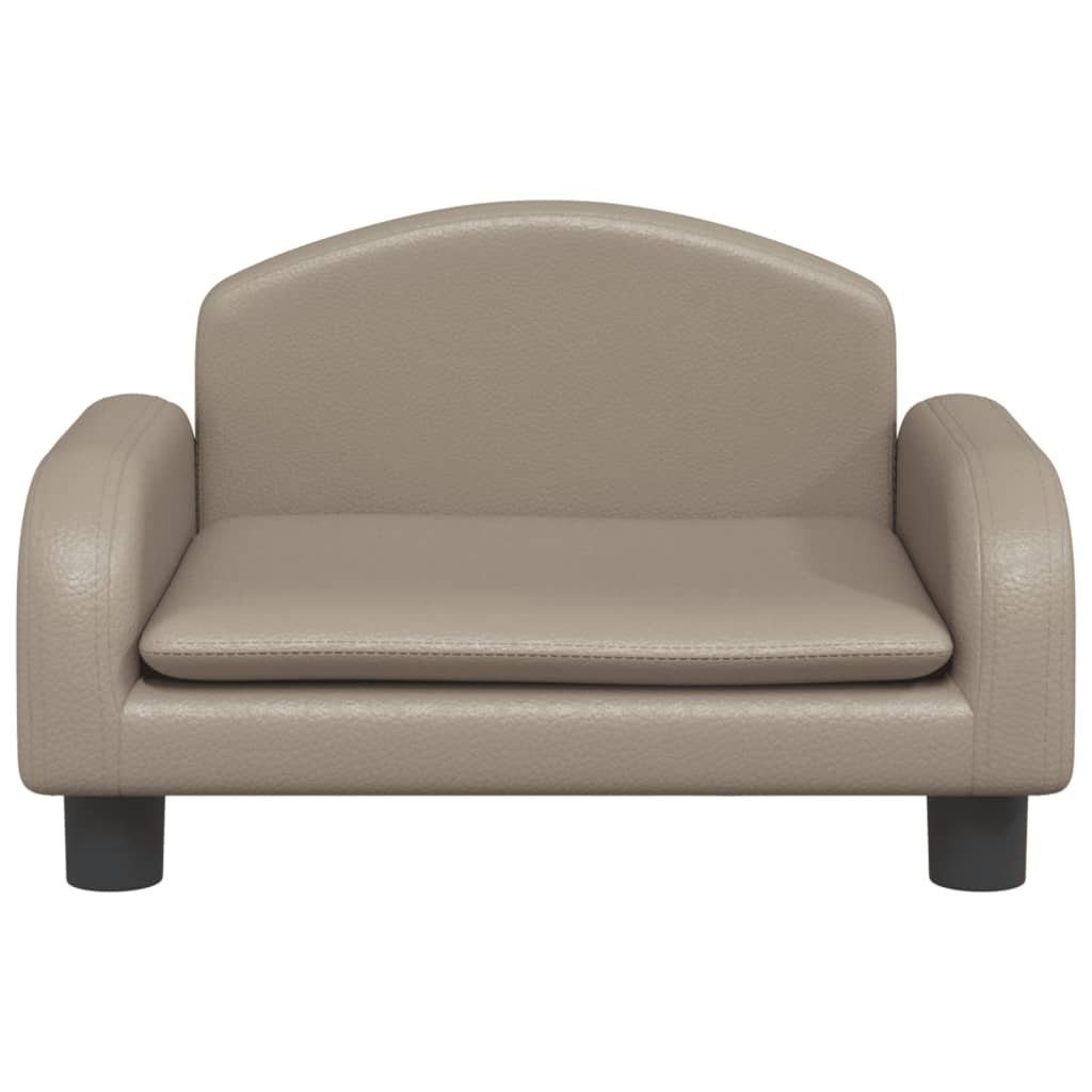 vidaXL Kindersofa Kindersofa Cappuccino-Braun 50x40x30 cm Kunstleder Kindercouch Kinderm