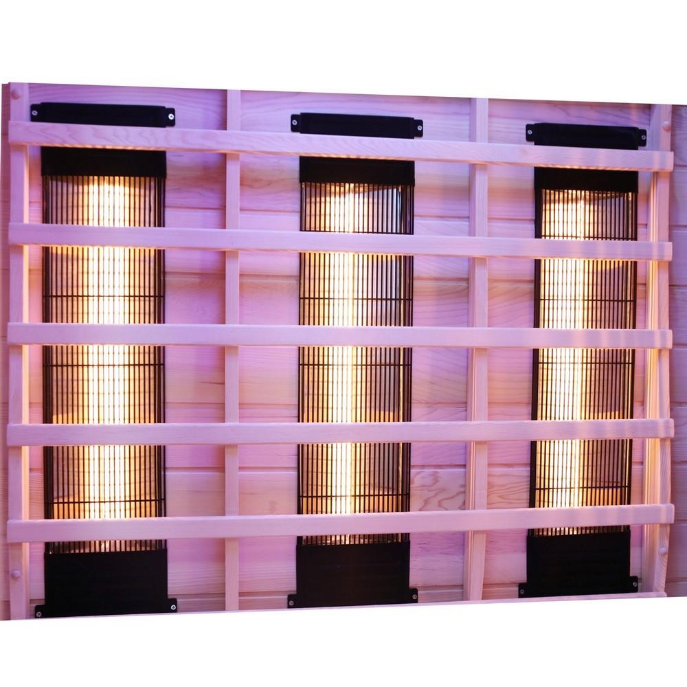 Dewello Infrarotkabine Infrarotsauna LAKEFIELD 3 120cm x 120cm x 190cm Dual-Therm